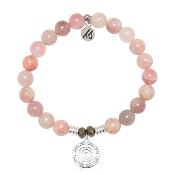 Madagascar Quartz Gemstone Bracelet with This Too Shall Pass Sterling Silver Charm